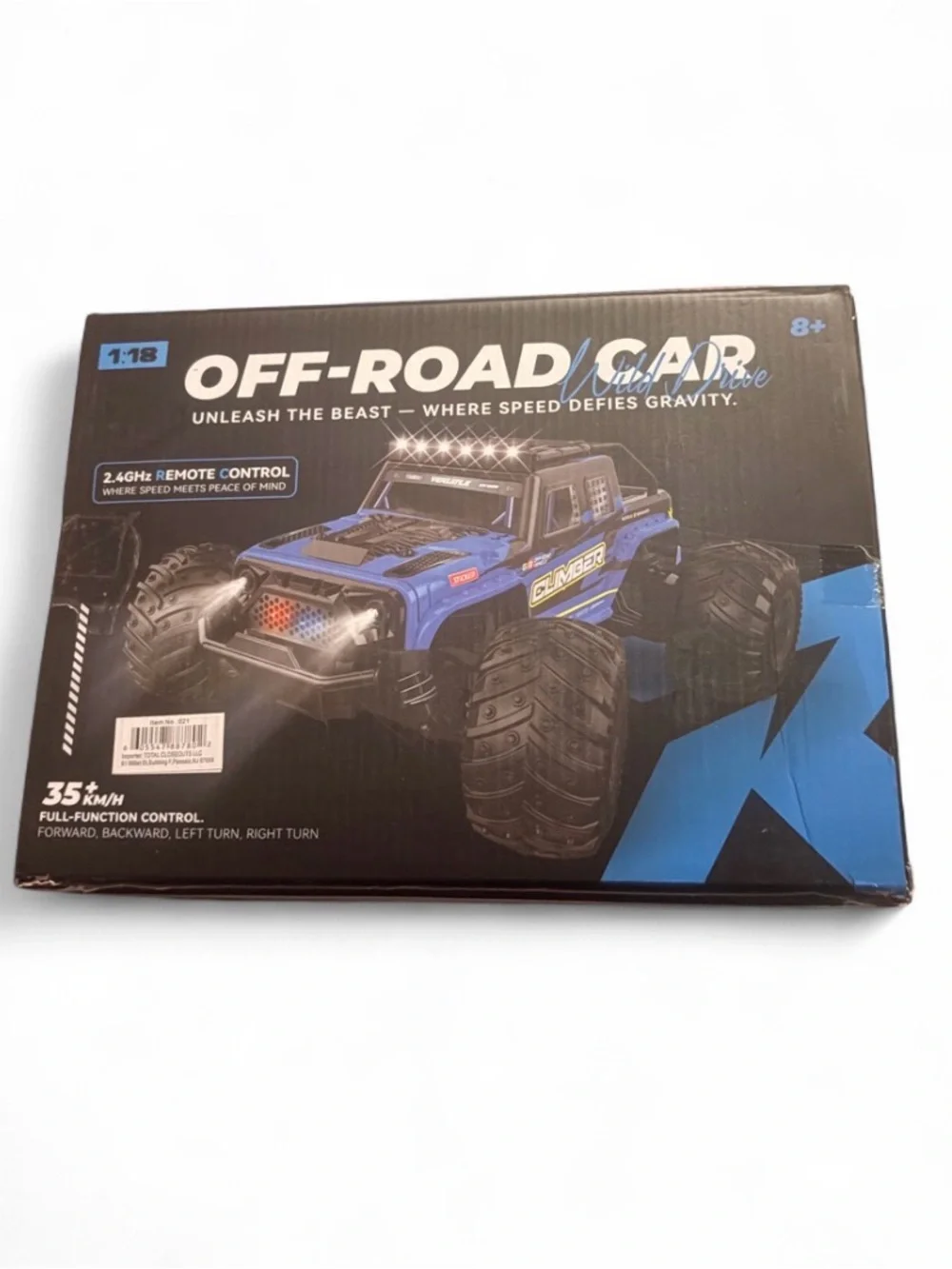 Off-Road RC Car - Blue Remote Control Monster Truck